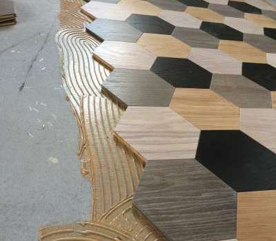 Parquet a esagoni colorati